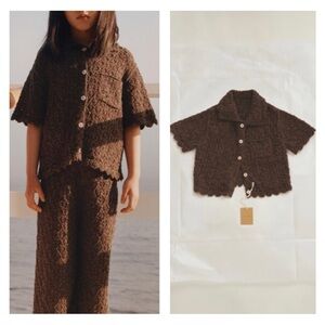 NWT Zara Linen blend knit top 3Y (2-3Y)
